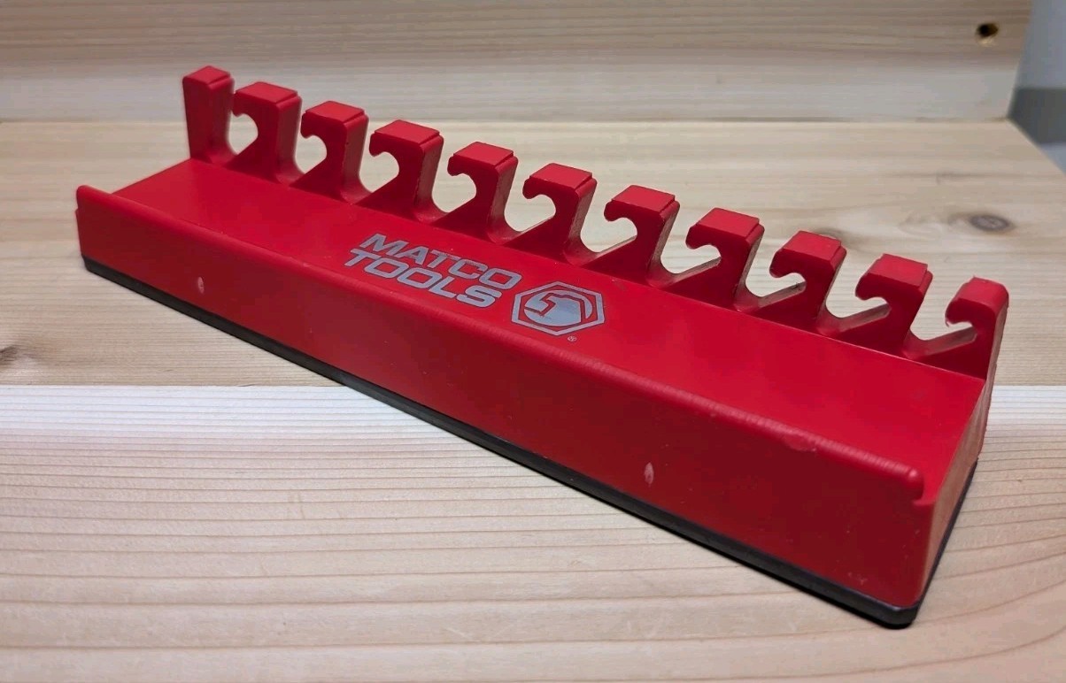 Matco Tools Mechanic's Time saver series Red 10 Wrench Vertical Magnetic Holder