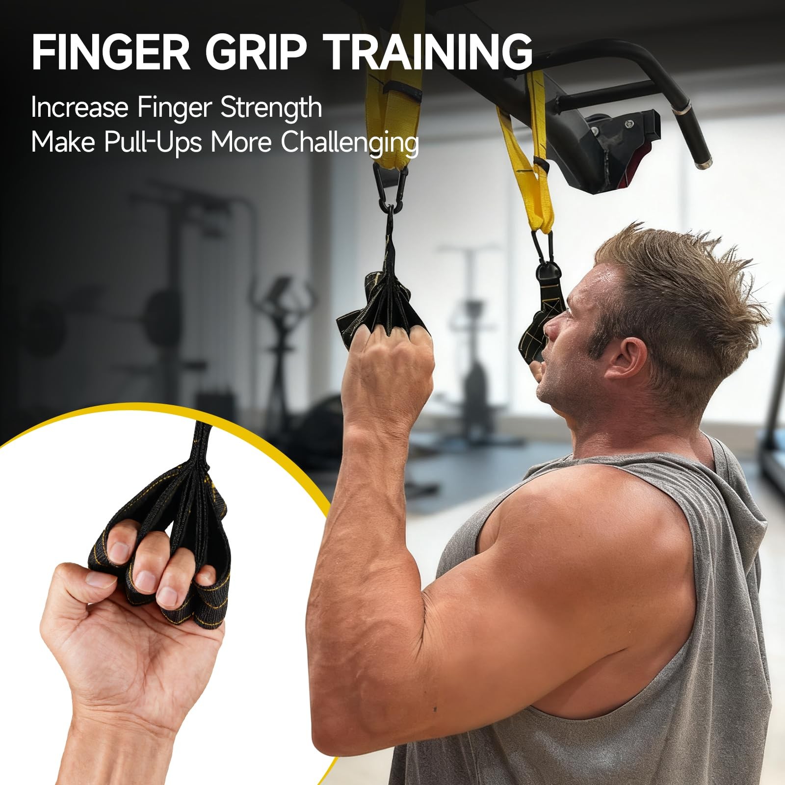 FitBeast Pull Up Ball Grips & Finger Straps Set – Grip Balls for Dead Hangs, ...