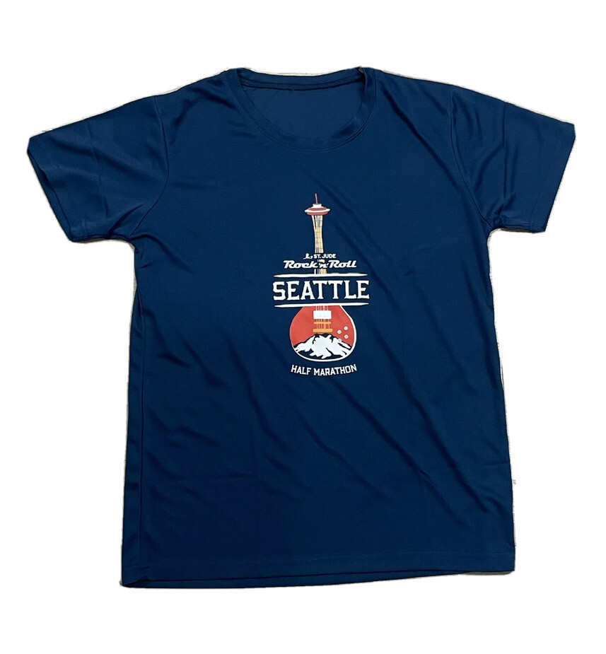 Rock N Roll Marathon Series Graphic Tee Seattle St. Jude Dark Blue Men Large