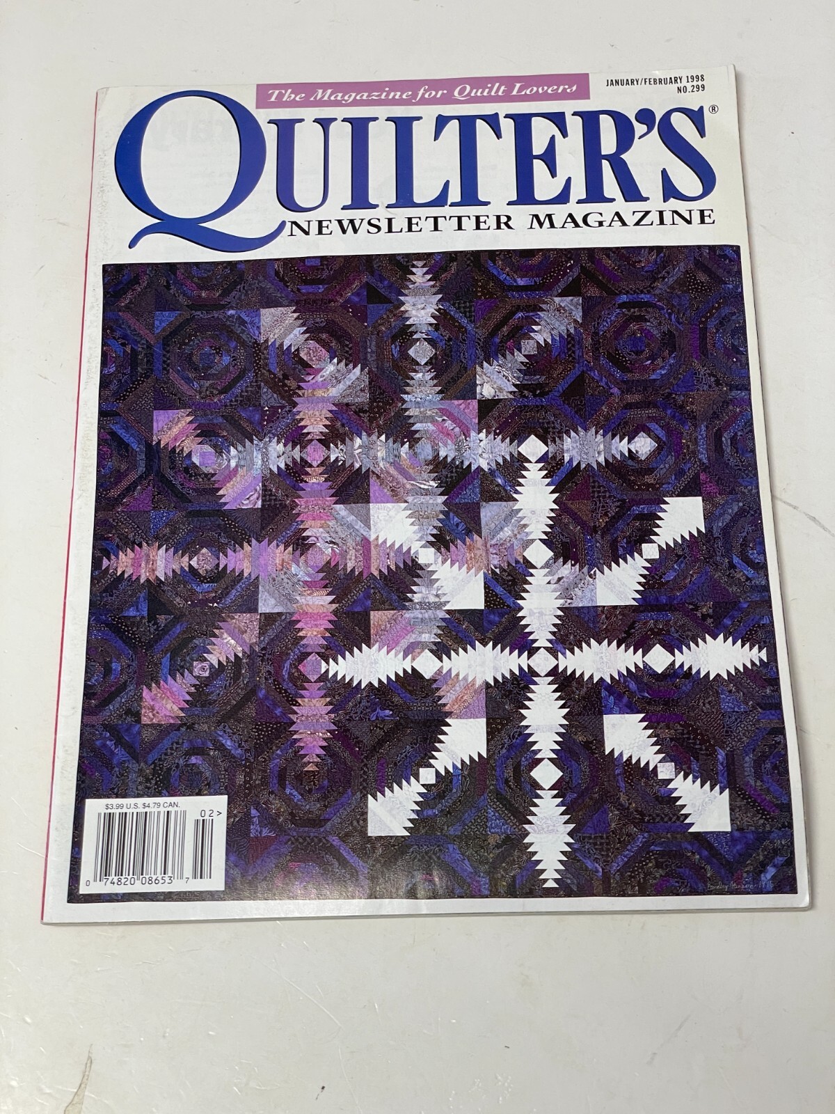 QUILTERS NEWSLETTER MAGAZINE 1998 Jan/Feb Quilting Sewing Magazines Back issues