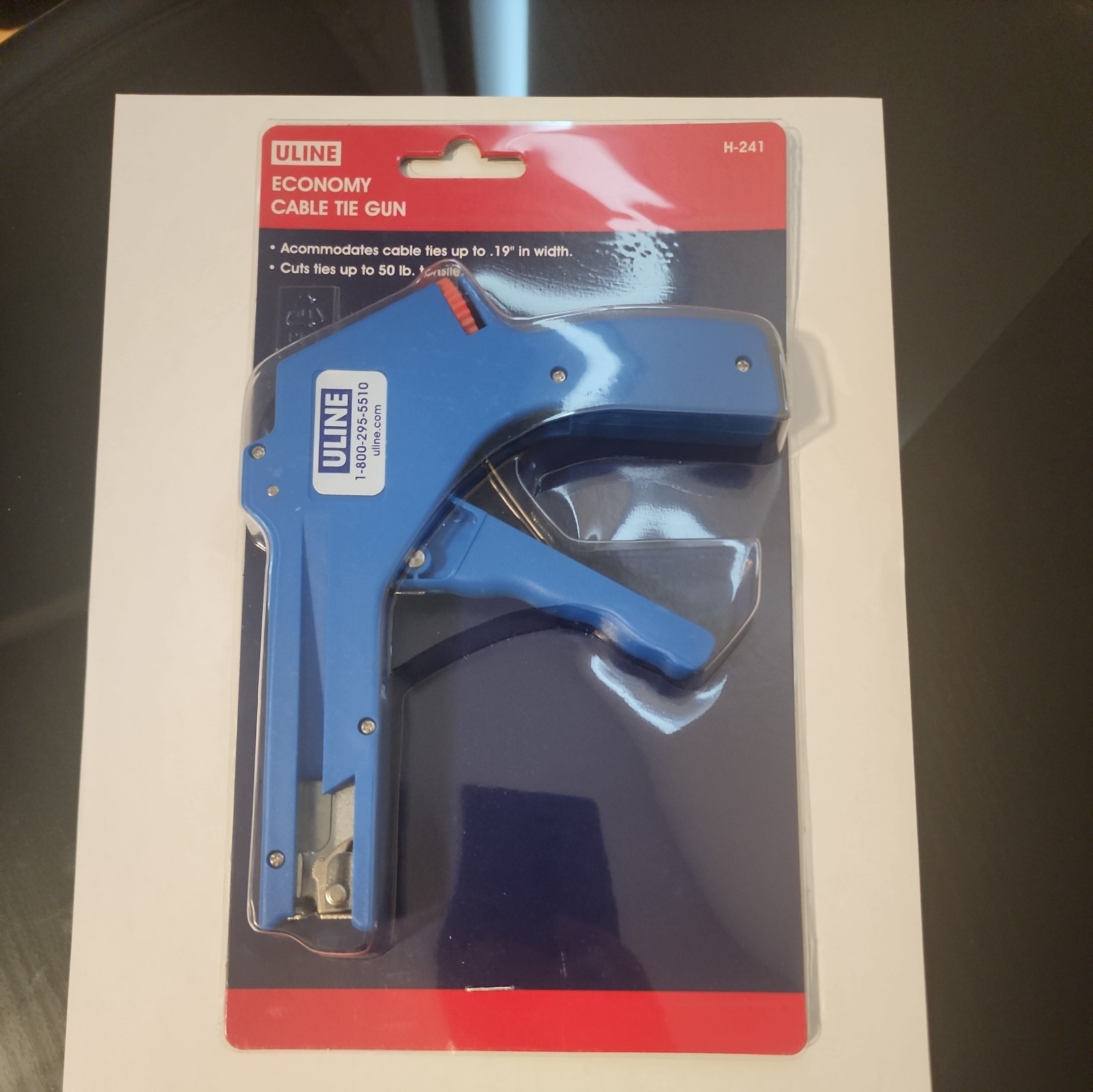 Economy Cable Tie Gun ULINE H-241 Adjustable Tension Tensioner & Cutter New