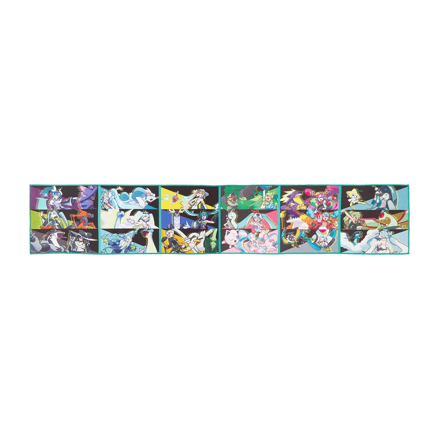 Pokemon Center PokeMiku 18 Harmony Stage Muffler Towel 43"L-Hatsune Miku Collab