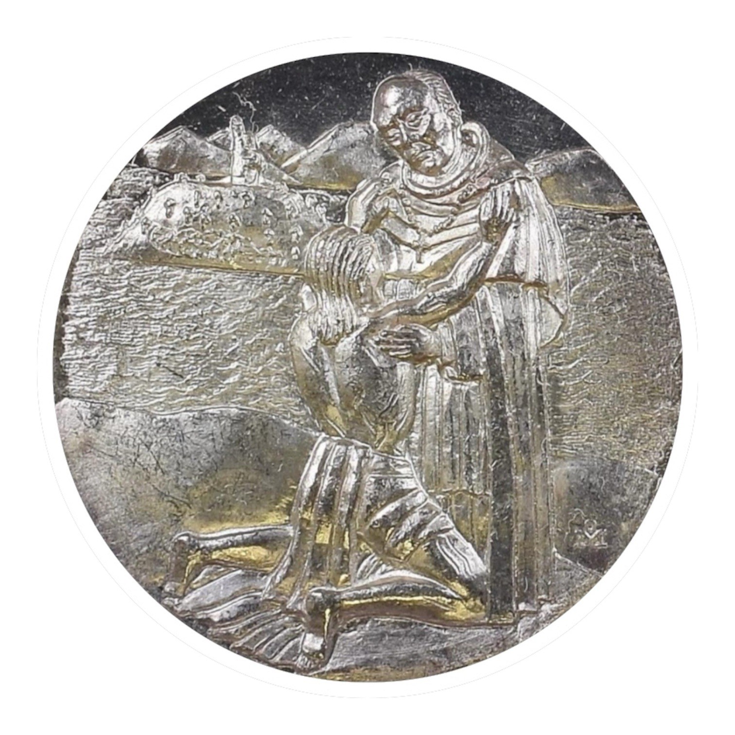 1965-MEXICO SILVER MEDAL-GROVE P 340a-VASCO DE QUIROGA-NGC MS 63-Stunning