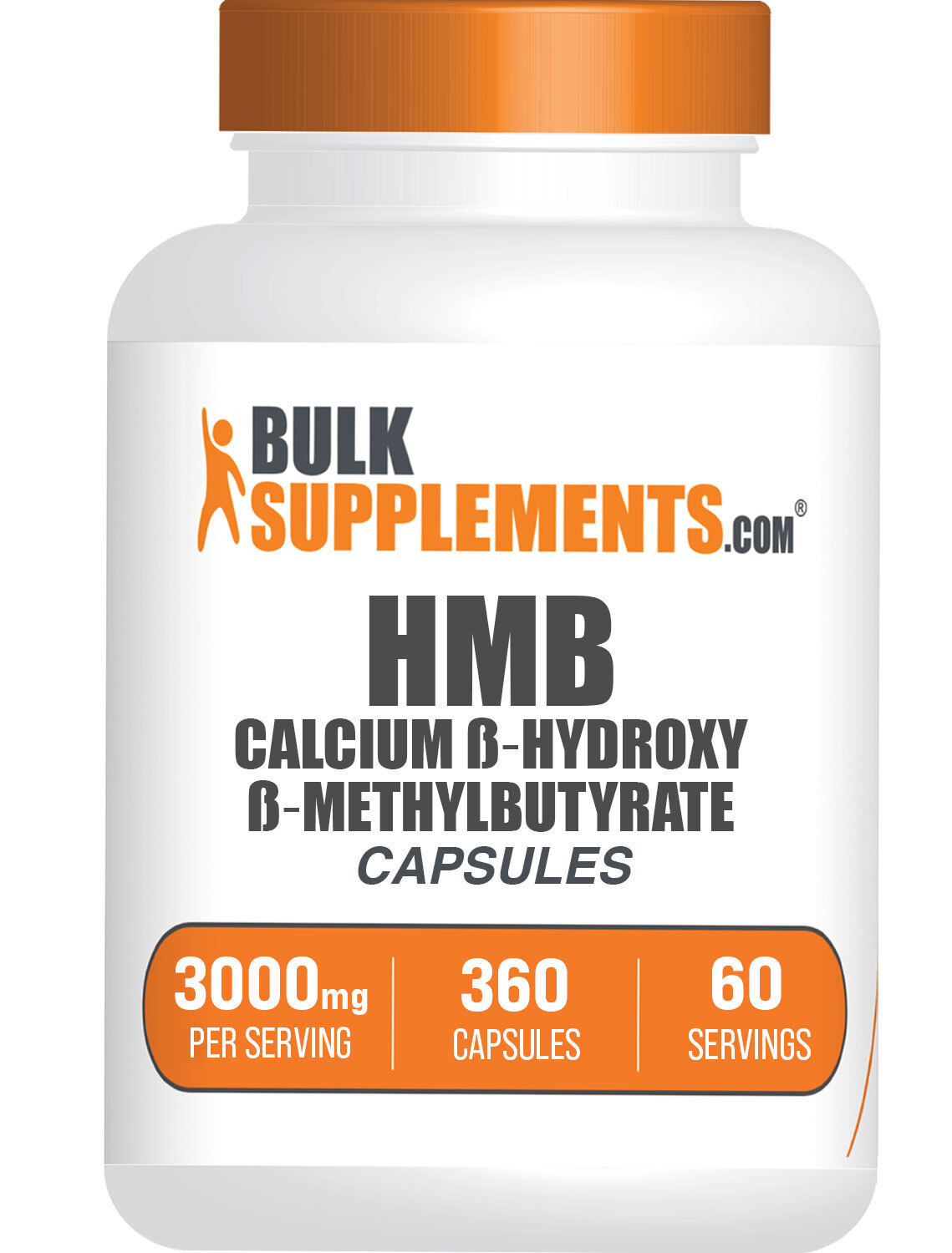 BulkSupplements HMB Capsules- 3000mg per Serving - 360 Capsules