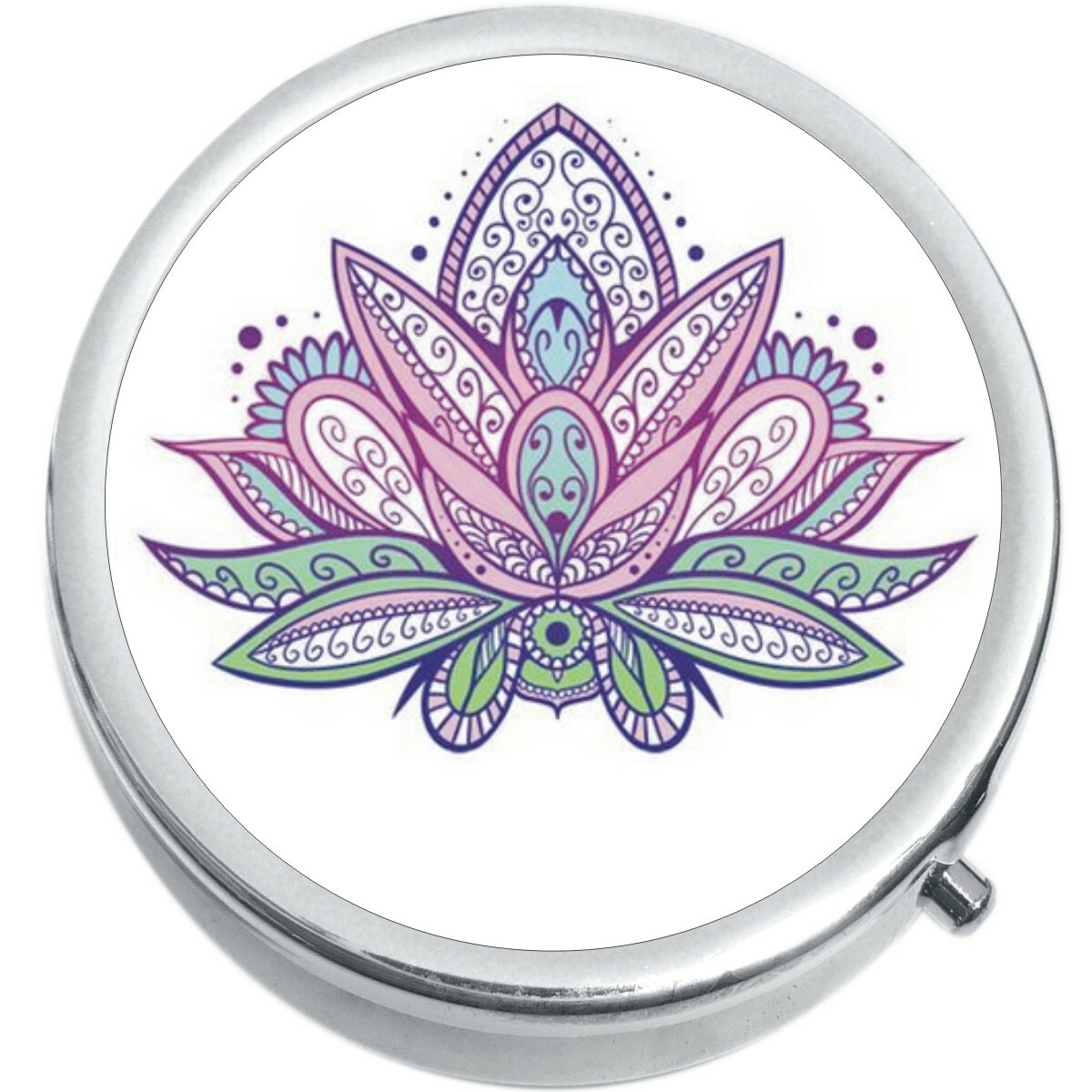 Lotus Flower Medicine Vitamin Compact Pill Box