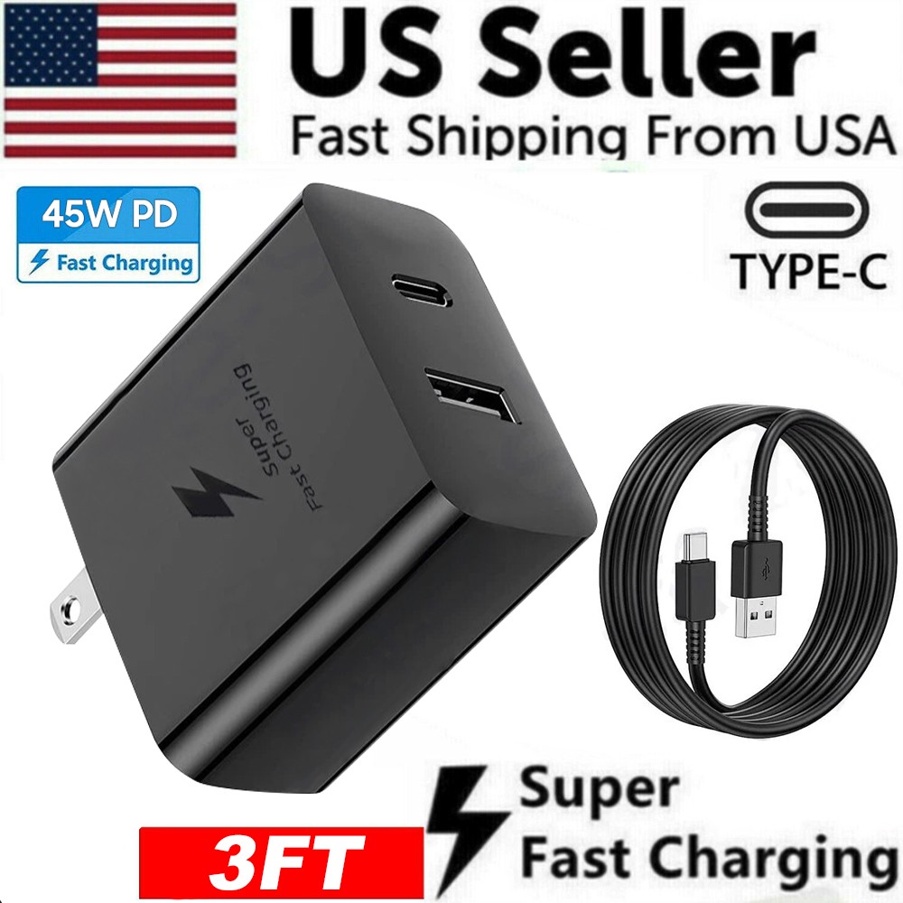 35W PD Power Adapter Duo Wall Charger+3f Cable For Samsung for Google For Xiaomi