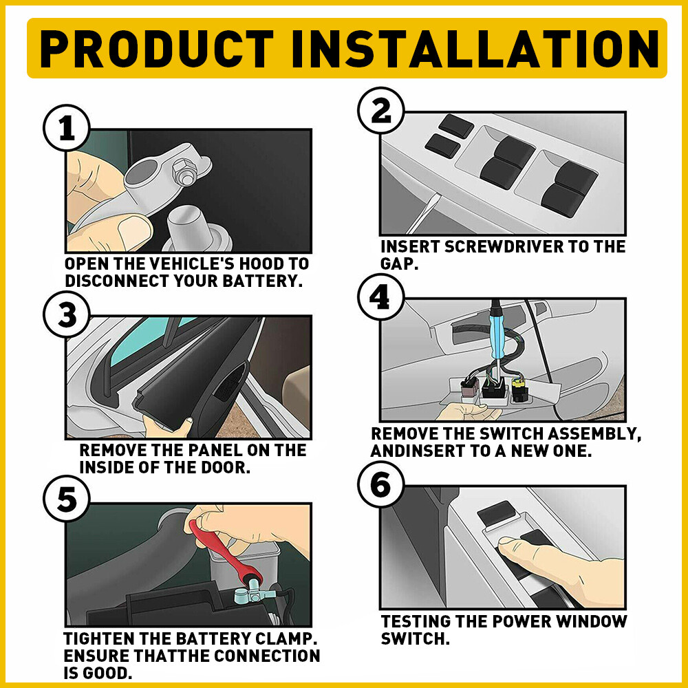 Master Power Window Door Switch for 1994 95 96-2004 Ford Mustang Convertible EOA