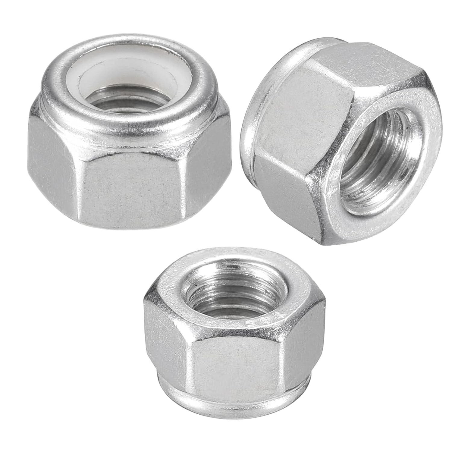 20Pieces 1/2"-13 Inch Nylon Lock Nuts,SpzcdZa 304(A2-70) Stainless Steel Lock...