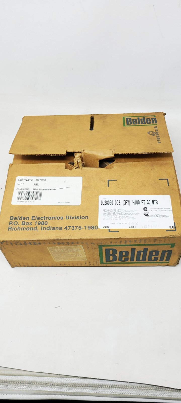 BELDEN 9L28060-008 RIBBON CABLE APPX 80ft+