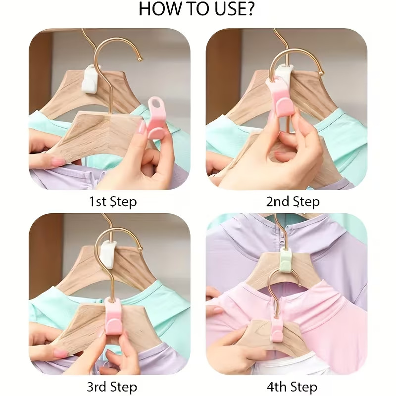 Magic Hanger Connector Hooks Multi-functional Closet Space Saving Clothes Hooks