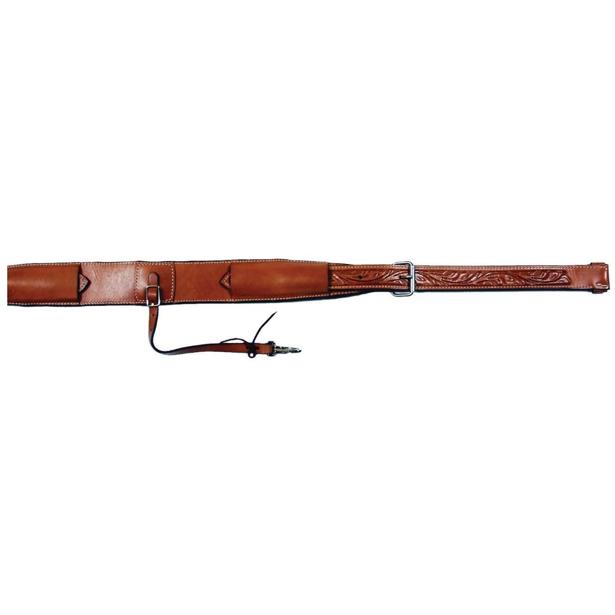 Circle Y 3” Floral Tooled Leather Flank Cinch – Western Saddle Rear Cinch