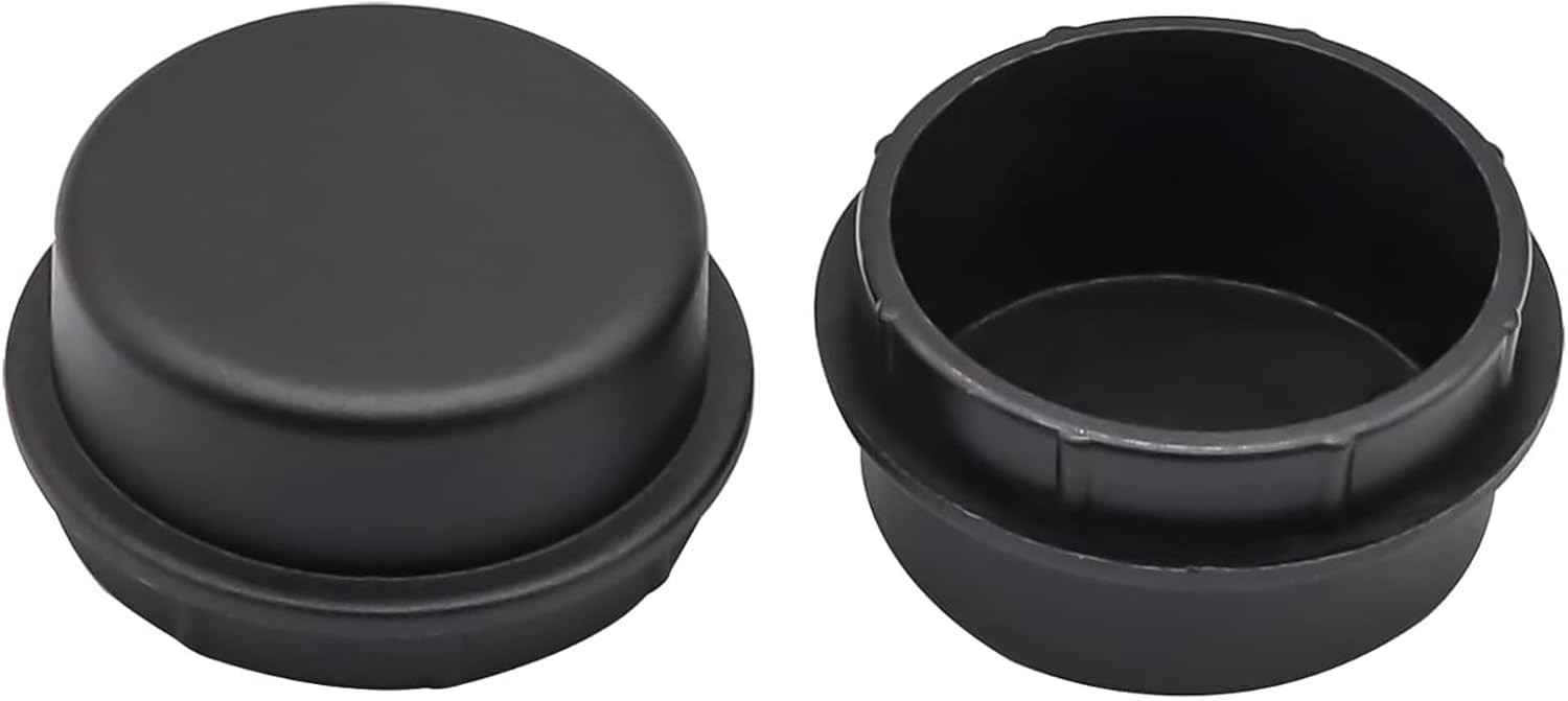 Golf Cart 2Pcs Front Hub Dust Cap Cover-Plastic Fits Club Car 2003-Up black