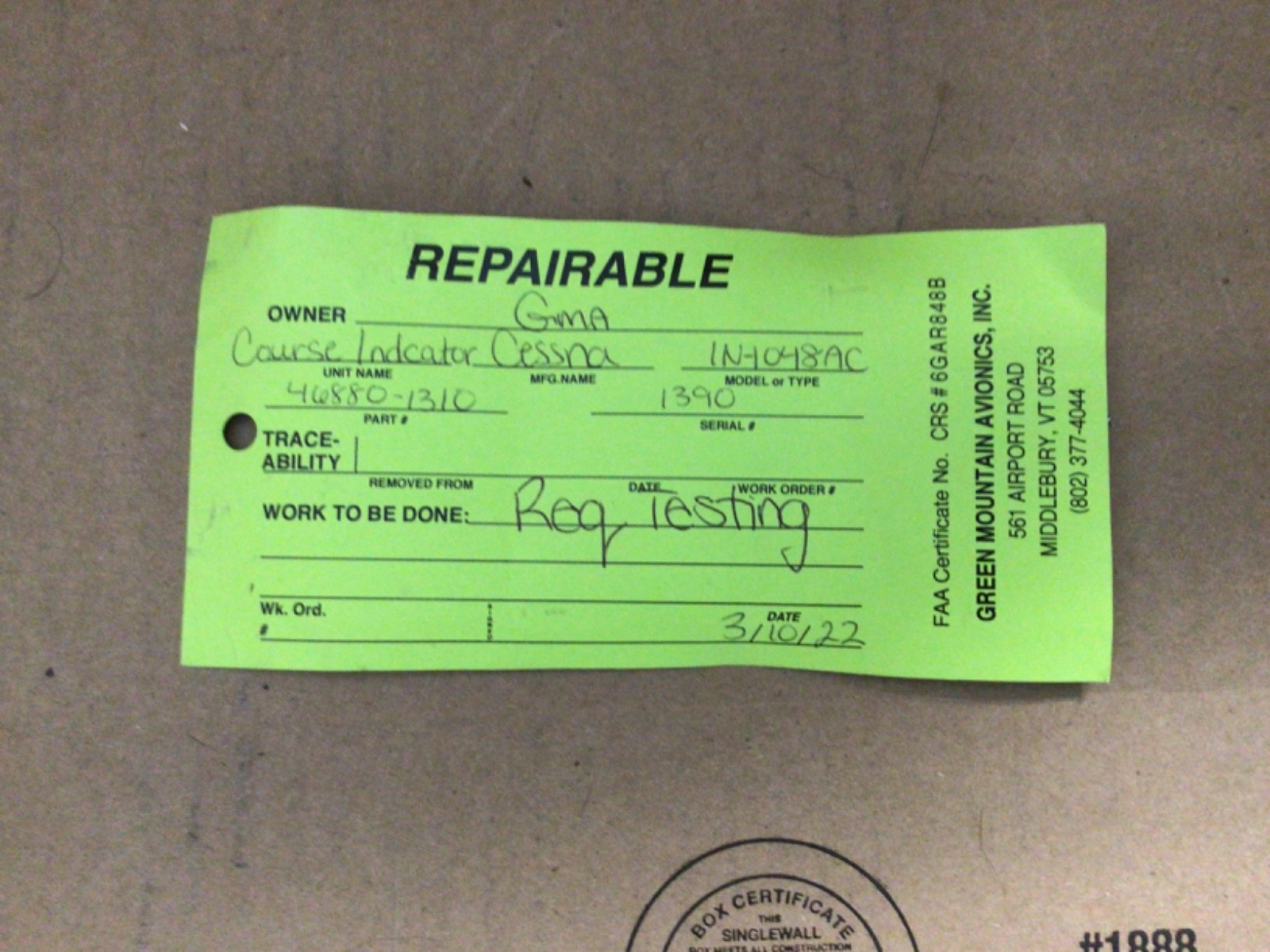 IN1048ac Course Indicator 46880-1310