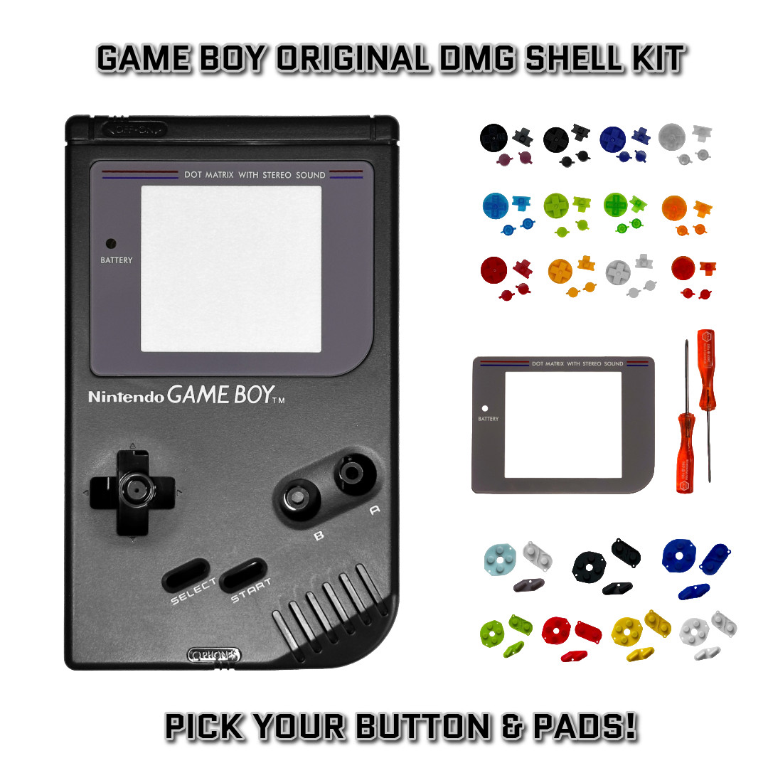Nintendo Game Boy Original DMG Replacement Housing Shell Kit BLACK