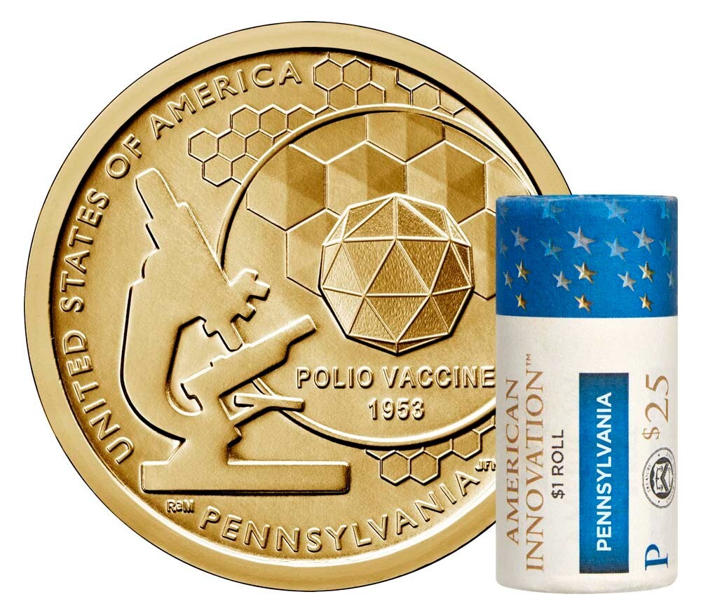 2019 P AMERICAN INNOVATION PENNSYLVANIA One UNCIRCULATED DOLLAR! Polio!