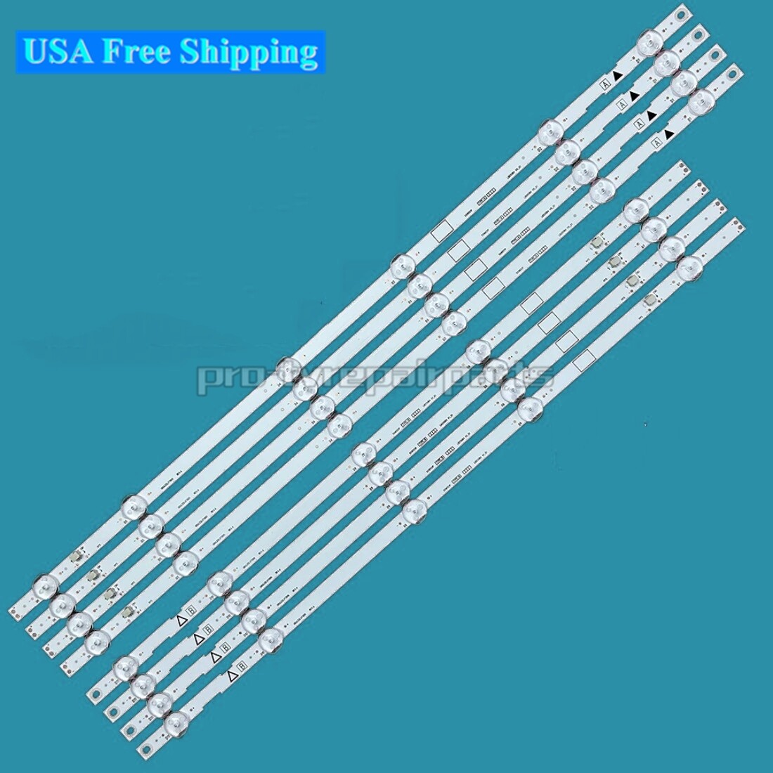 8Pcs LED strips For PHILIPS 55PFL5402/F7A 55PFL5601/F7 UDULED0GS059 UDULED0GS060