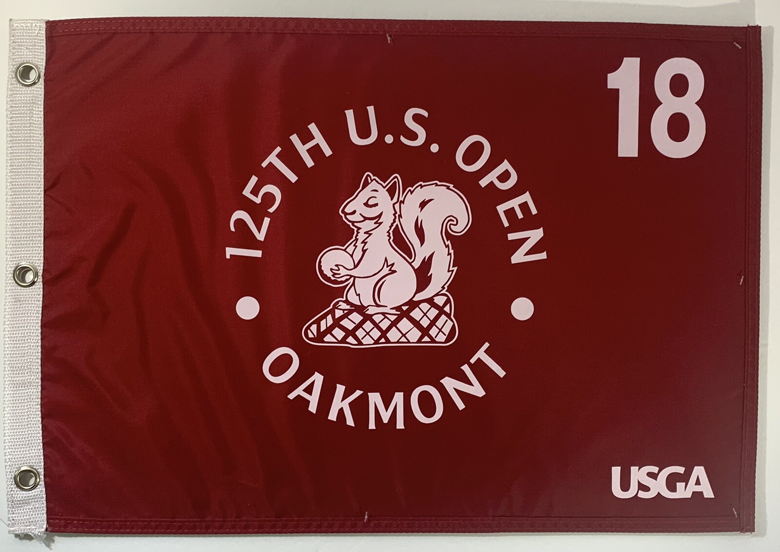 2025 US Open Flag Oakmont golf red silkscreen pin flag new