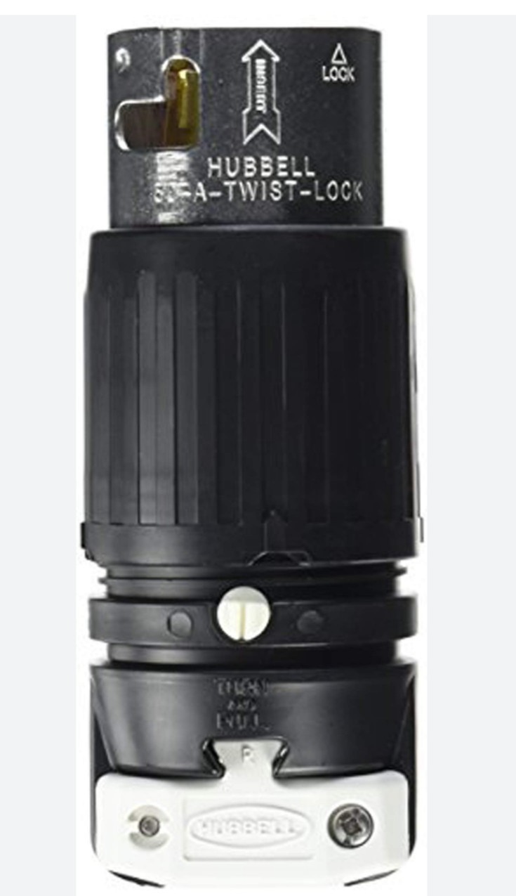 Hubbell 50A C Locking Plug - CS6365C