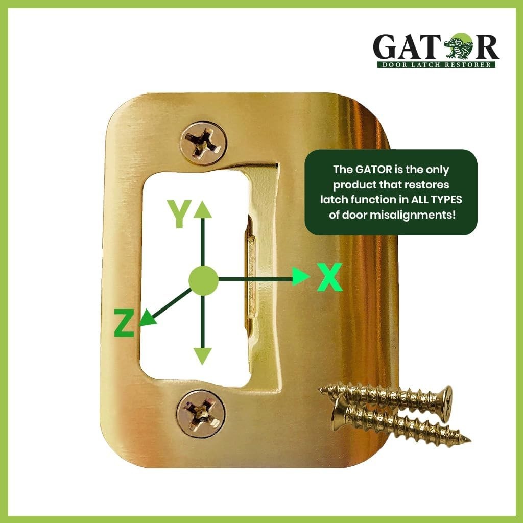 Gator Door Strike Plate – Universal Latch Restorer 4-Pack