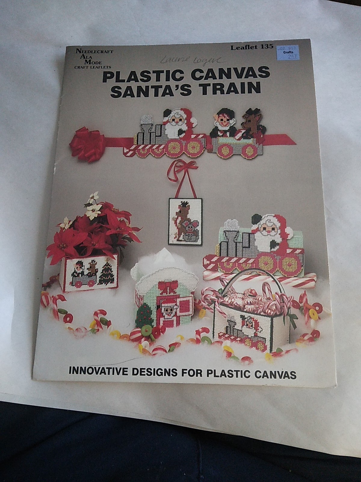 Plastic Canvas Santa's Train Pattern Booklet Christmas Holidays Elf Reindeer