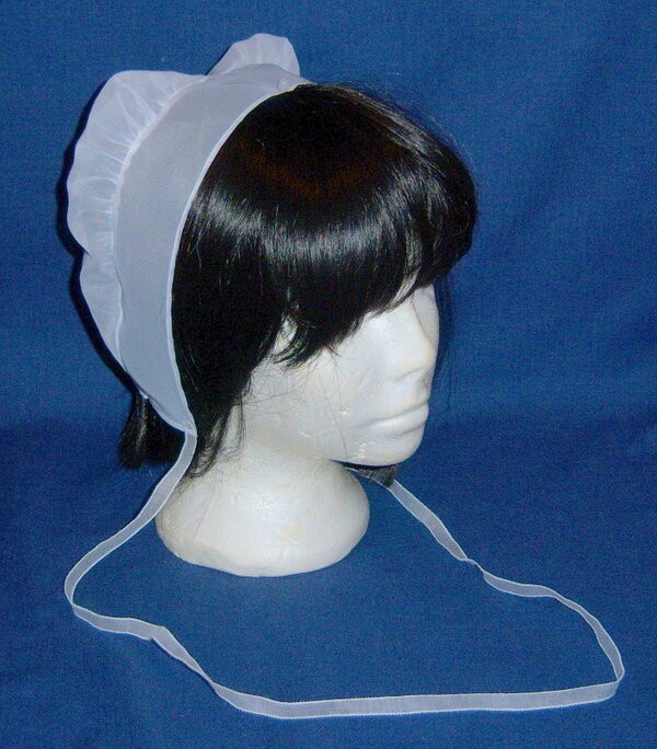 Amish Heart Shaped White Bonnet Prayer Kapp Authentic Pennsylvania Dutch Coverin