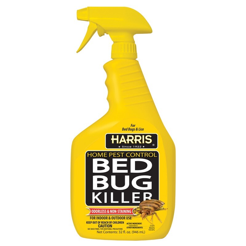 Harris Home Pest Control BED BUG & LICE Killer Spray Liquid 32 oz Odorless