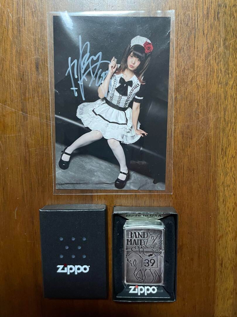 BAND-MAID Limited ZIPPO 2017 Miku Autographed Photo NEW Rare Unused