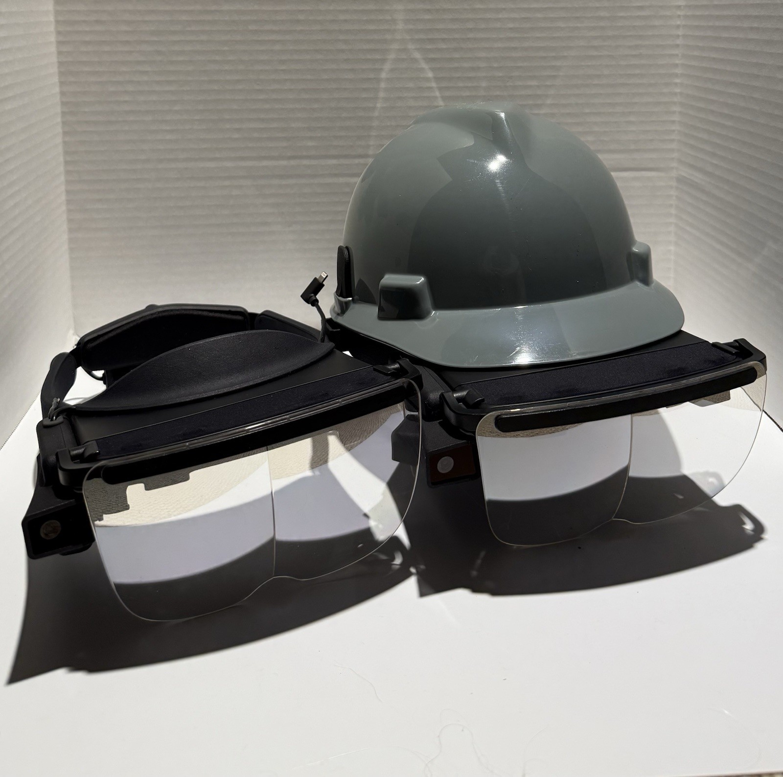 Mira v1.1 BETA Smart Glasses AR Headset USB Connectivity with Hard Hat