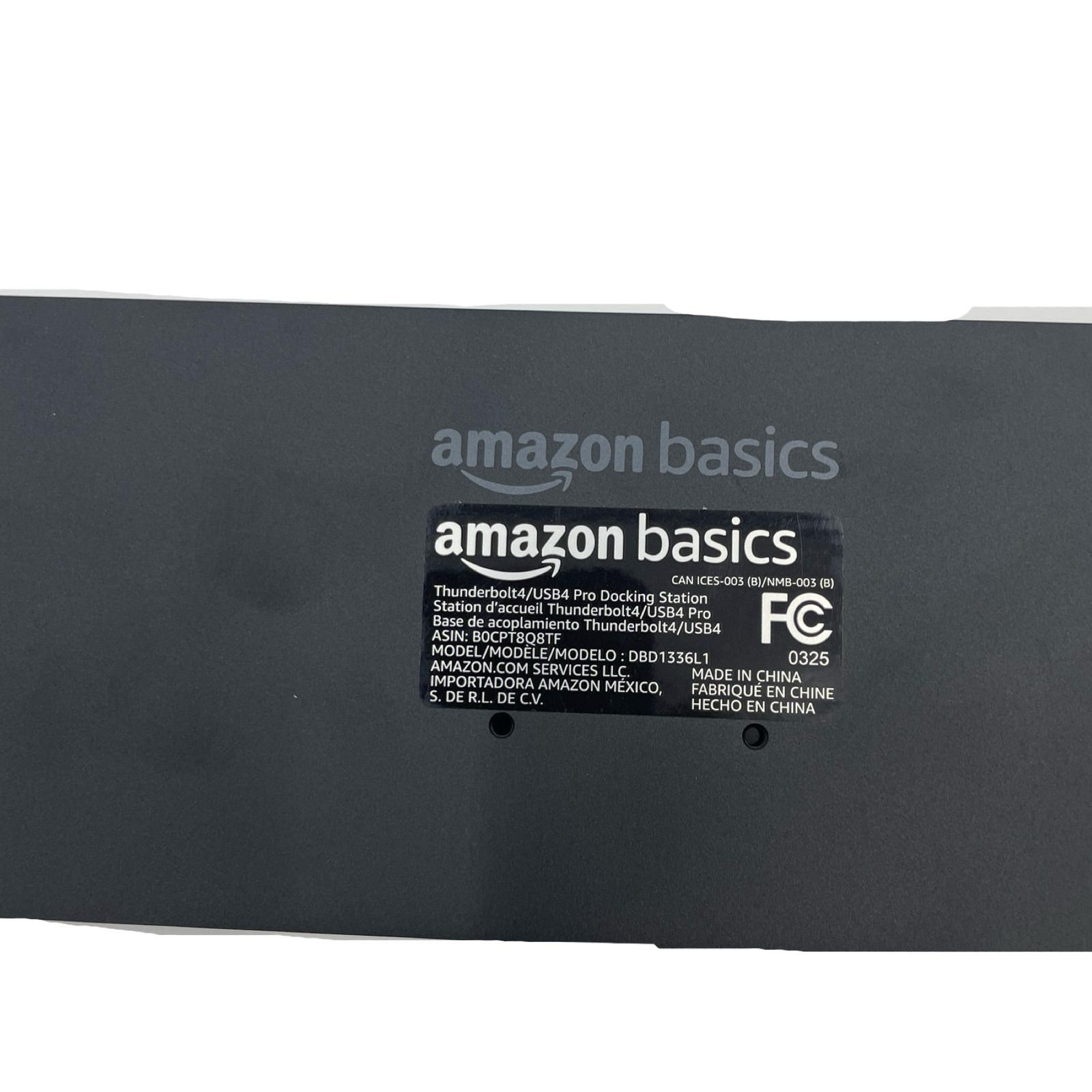 Amazon Basics Thunderbolt4/USB4 Pro Docking Station dbd1336l1 #U6567 (AR)