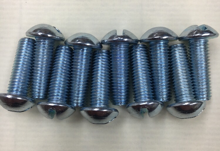1/4-28 X 1-1/4" Slotted Round Head Machine Screw Fine Thread Bolt 1.25" (10 Pcs)