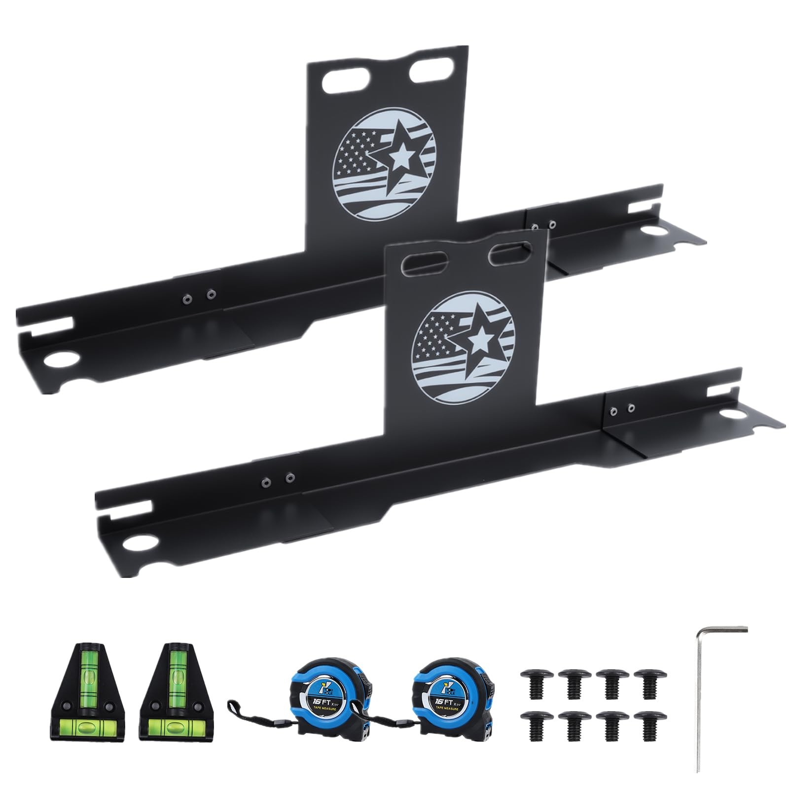Upgraded Wheel Alignment Tool with 2 Imperial Tape Measure, 2 HeavyDuty Toe A...