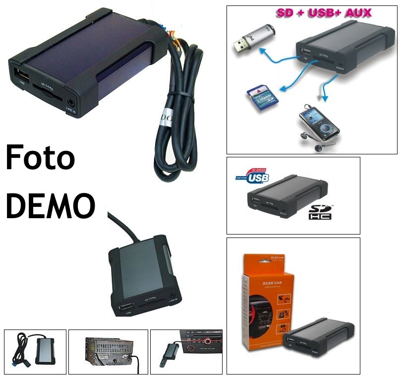 Xcarlink USB SD MP3 Wma Aux IN + BT for Toyota Aygo and Citroen C1 Peugeot 107