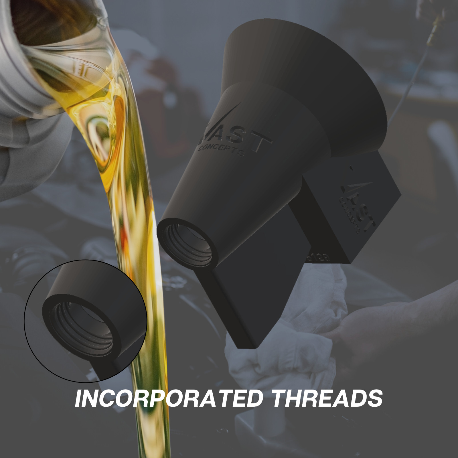 Vast Concepts Universal Draining Fluid Funnel Holder | MC86120