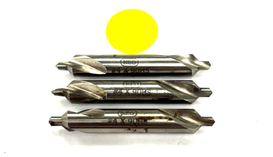 KEO #4 X90HS CENTER DRILL OAL- 2-1/16" LOT OF 3
