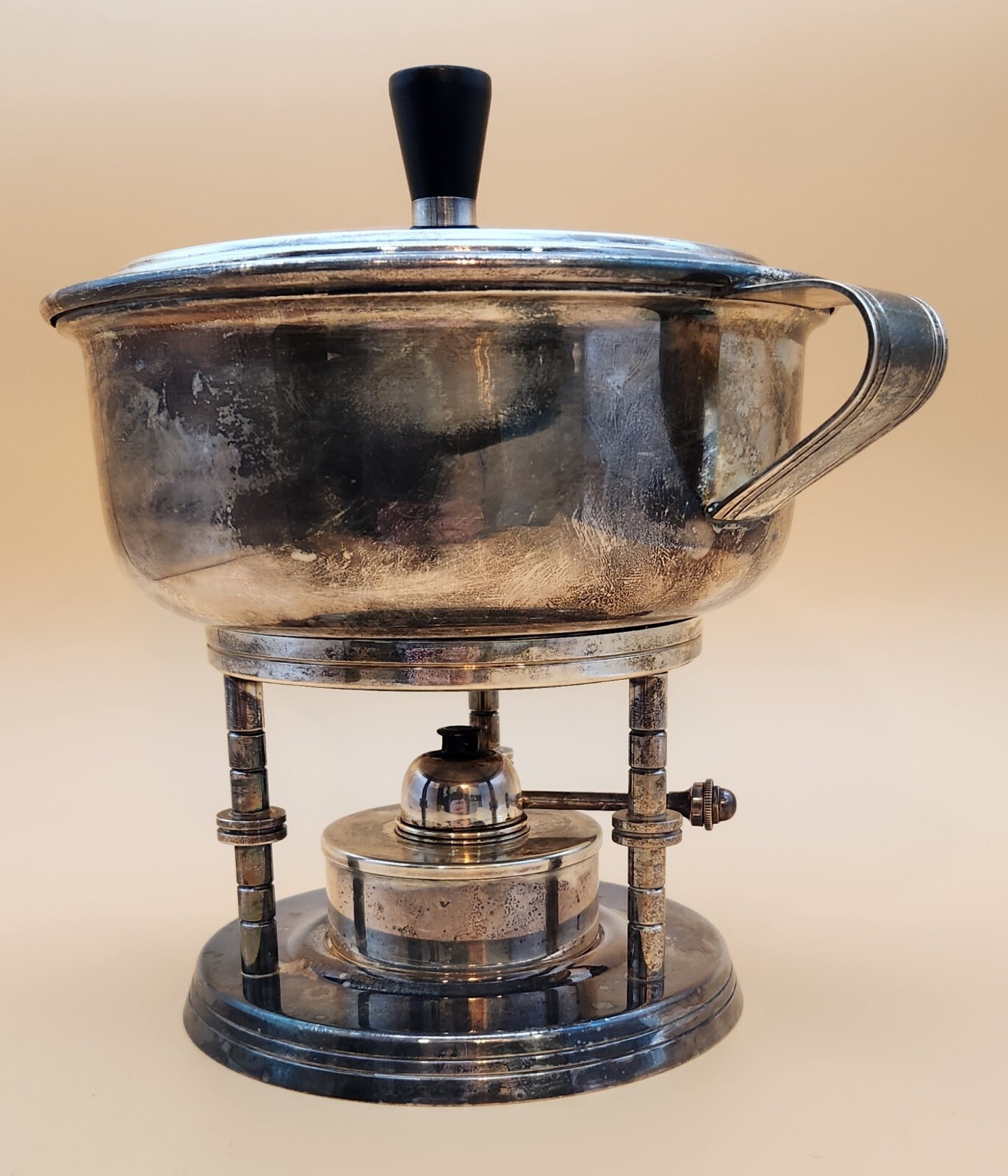 Tommi Parzinger Designed Mueck-Cary Chafing Dish w/ PYREX Dish Insert, Burner