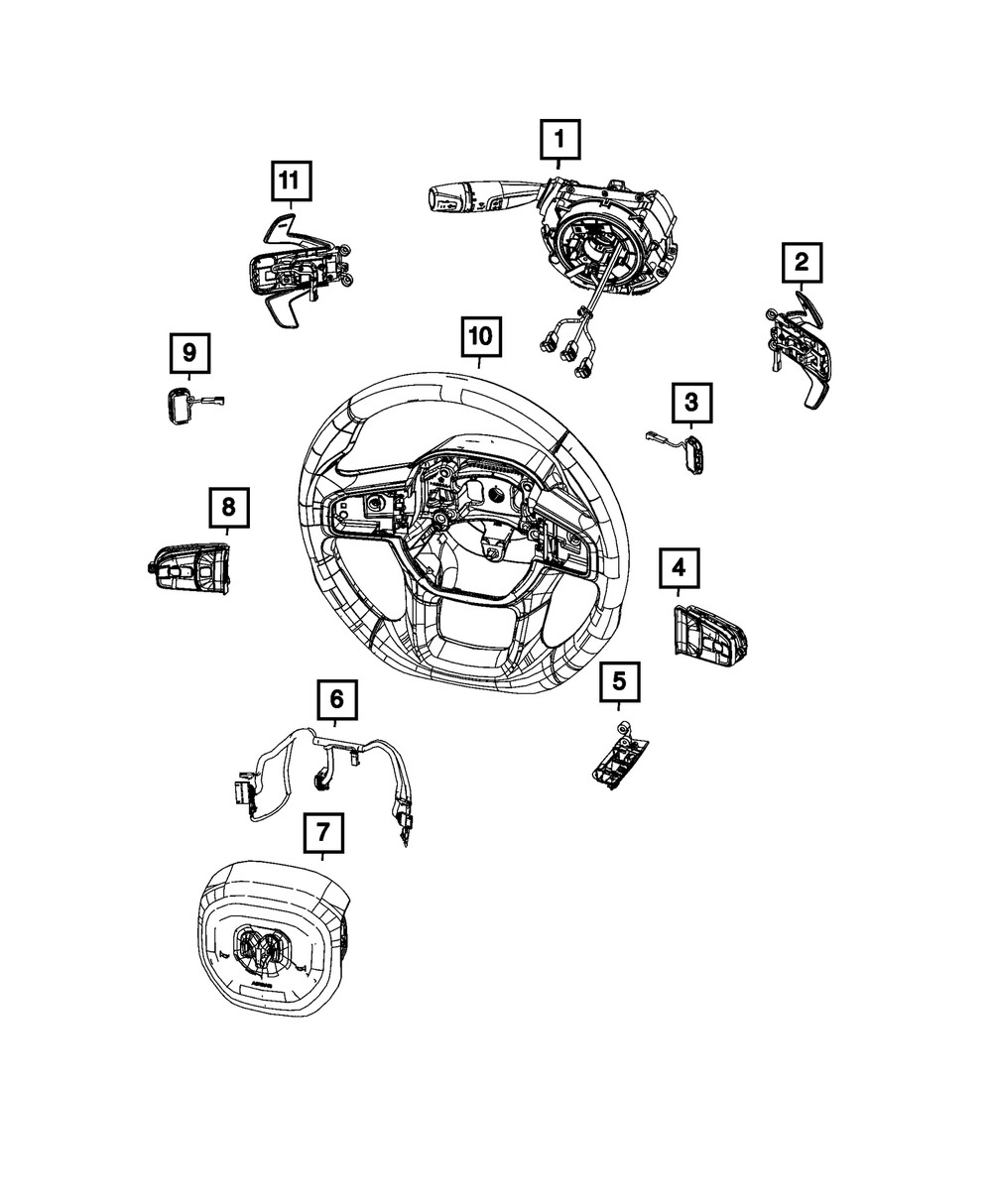 Genuine Mopar Steering Wheel Right Switch 68526526AC