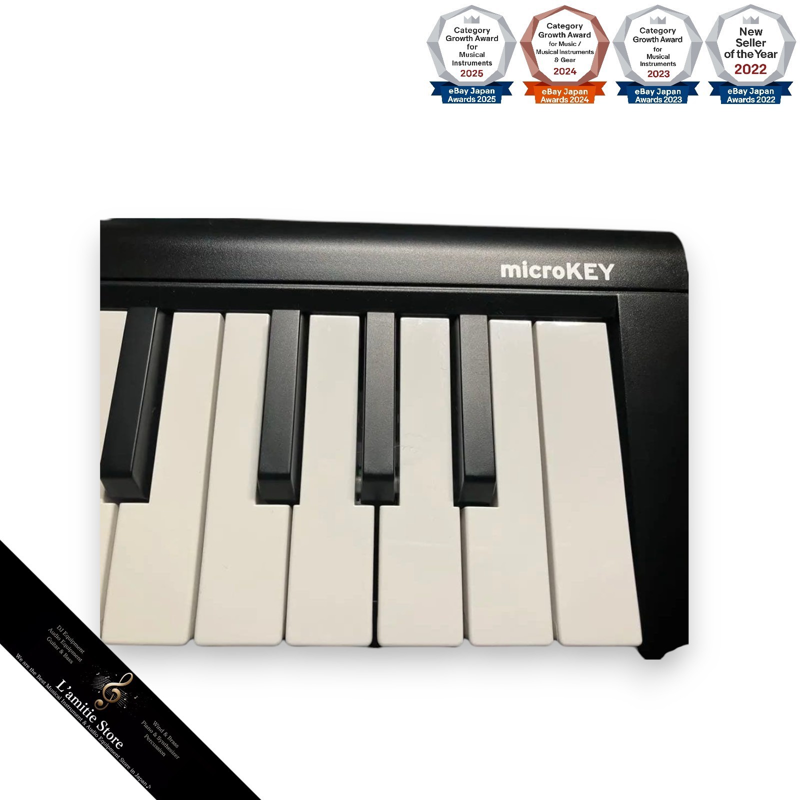 Korg microKEY-25 BK USB MIDI Keyboard Controller 25-Key Black Portable JP Used