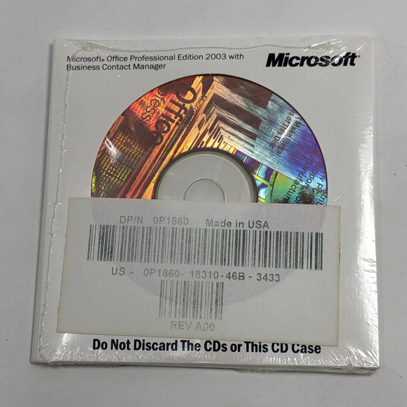 Sealed Microsoft Office Pro 2003 OEM Dell Key Included Business Contact Manager