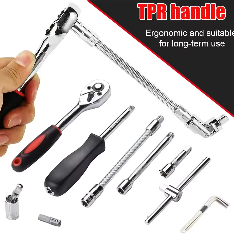 46PCS Socket Wrench Set – Ratchet & Torque Combo for Auto/Moto Repair