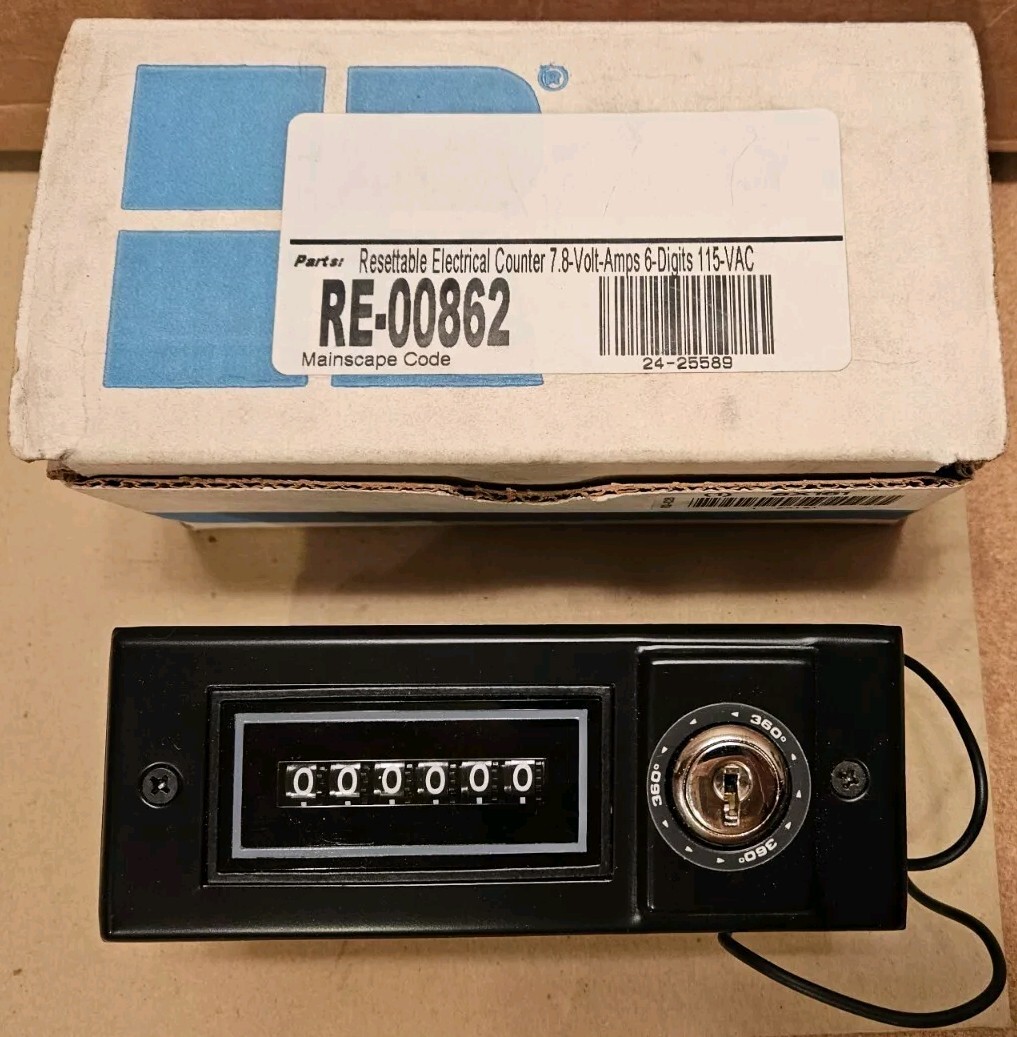 Redington P32-1026 Resettable Electrical Counter, 6-Digits, 115VAC, NEW-In Box
