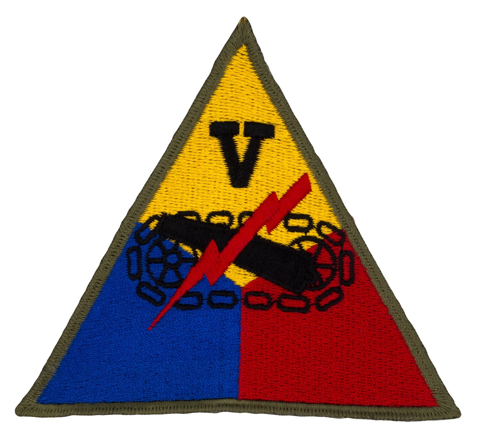 5th Fifth Armored Division Patch (493) 3 3/4" x 3 1/2" Embroidered Patch 63753