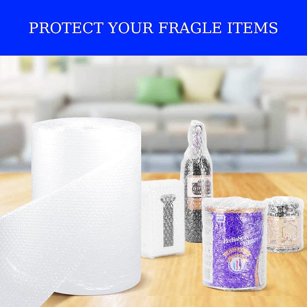 Bubble Cushioning Wrap Rolls 2-Pack, 12 Inch x 72 Feet 3/16" Bubble, Bubble M...