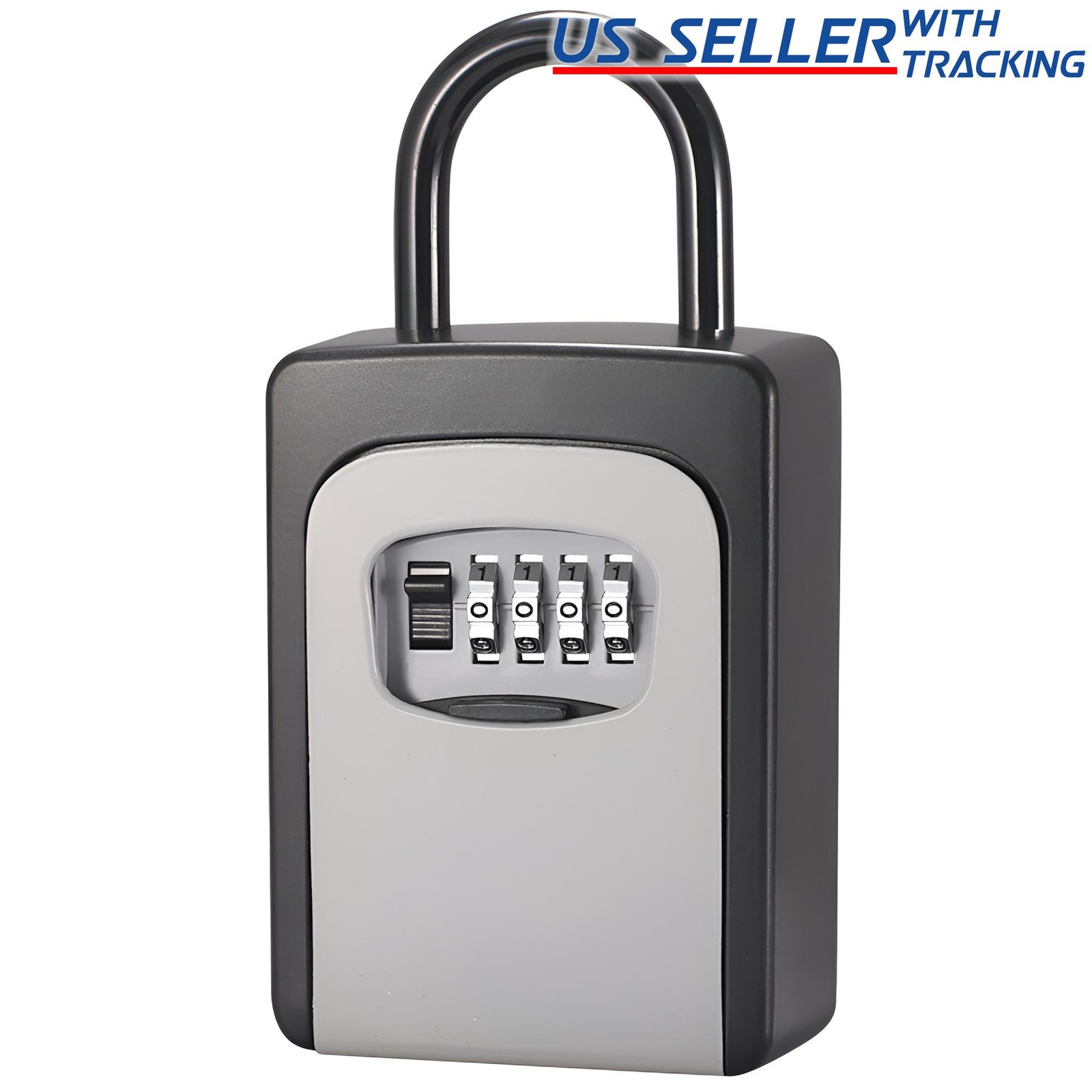 Lock Box Over-the-knob Door Handle Security Safe 4-Digit Combo 6 Key Waterproof
