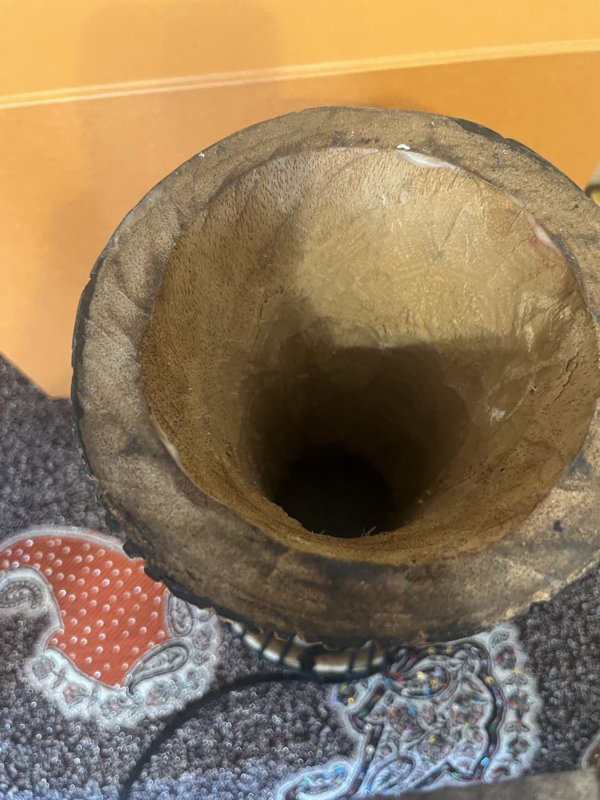 Large African ( Djembe?) Drum Handcrafted