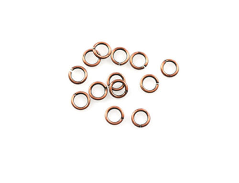 100 Antique Copper Plated Open Jump Rings 4MM 22 Gauge Jumprings