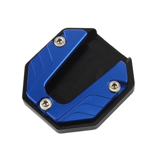 Motorcycle Kickstand Plate,Aluminum Alloy Extension Side Stand Foot Pad Blue