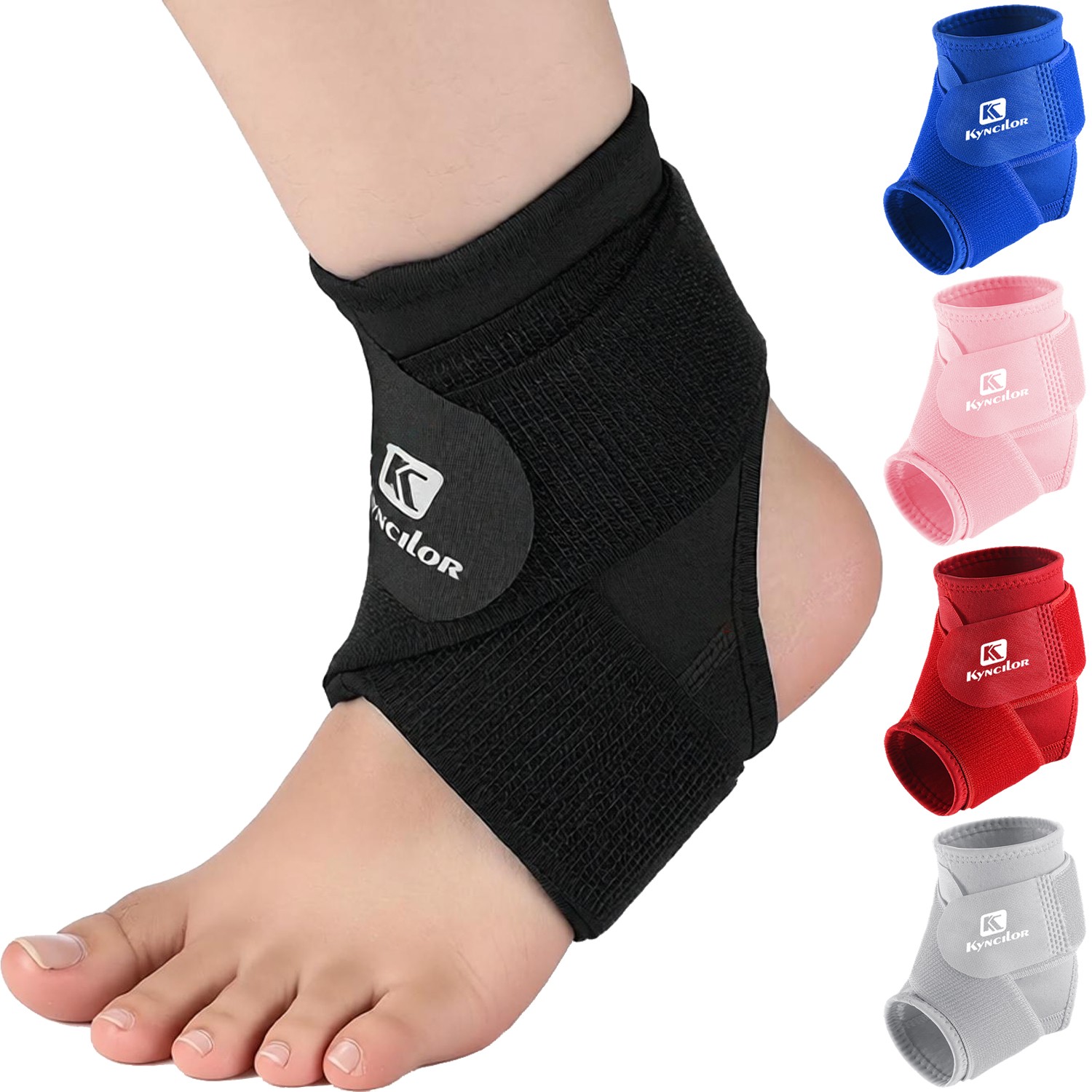 Sports Ankle Support Compression Sleeve Plantar Fasciitis Pain Relief Foot Wrap