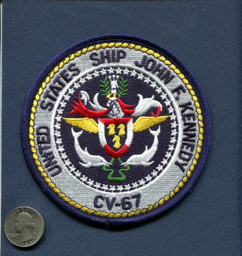 CV-67 USS JOHN KENNEDY US NAVY Aircraft Carrier 4.5" Ship Squadron Cruise Patch