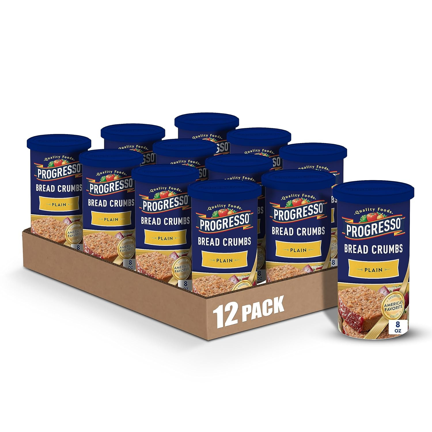 Plain Bread Crumbs, 8 Oz. (Pack of 12)