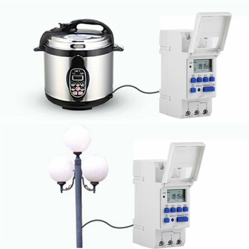 Digital LCD Power Programmable DIN Rail Timer Time Switch Relay Suitable for AU